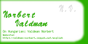 norbert valdman business card